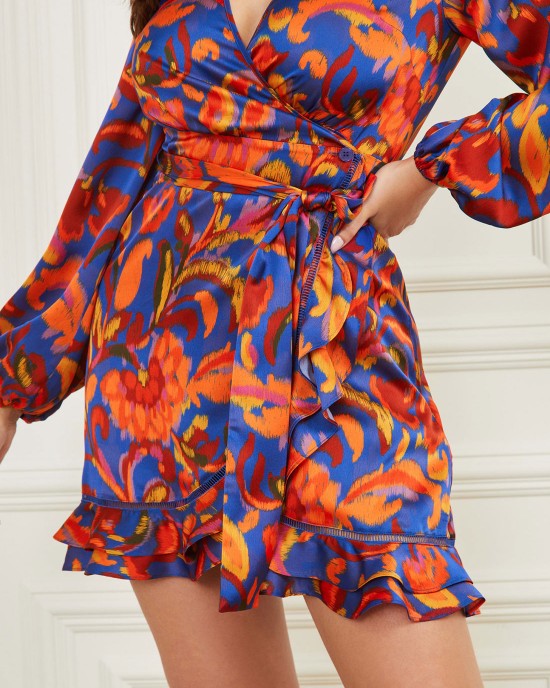 Marciano Betty Blue Wrap Mini Dress Marciano Betty Blue Wrap Mini Dress