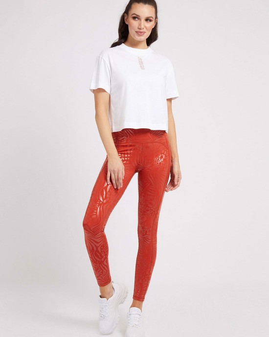 Eco White Caitlyn Active Crop T-Shirt