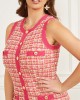 Maricano Coral Peonie Mariah Tweed Mini Dress Maricano Coral Peonie Mariah Tweed Mini Dress