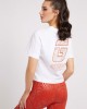 Eco White Caitlyn Active Crop T-Shirt