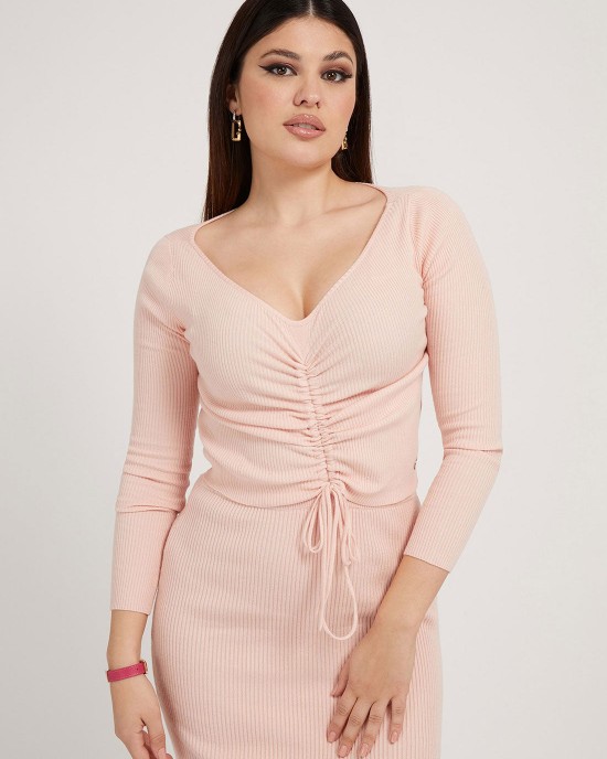 Eco Pink Sheryl Crop Knit Top Eco Pink Sheryl Crop Knit Top