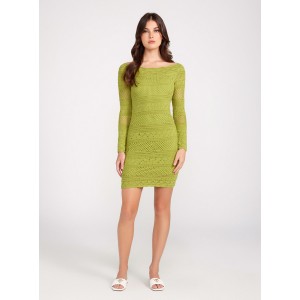 Eco Green Amelie Crochet Mini Dress