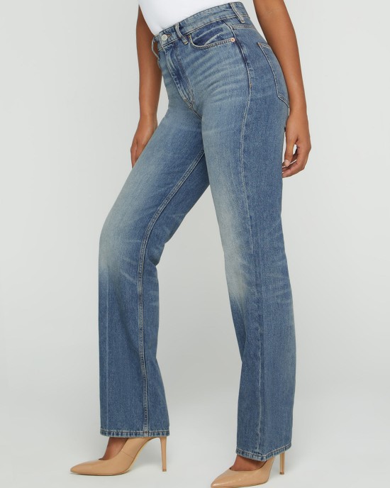 Eco High-Rise 80s Straight Leg Denim Jeans In Confidence Wash Eco High-Rise 80s Straight Leg Denim Jeans In Confidence Wash