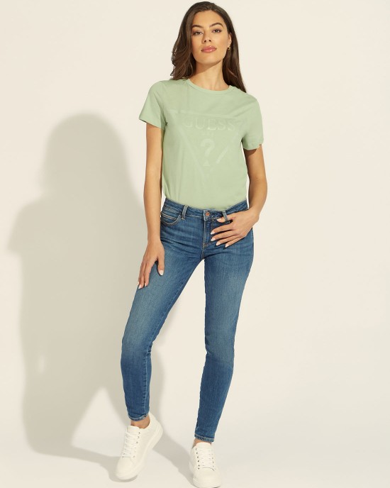 Mid-Rise Skinny Curve Denim Jeans in Carry Mid Wash Mid-Rise Skinny Curve Denim Jeans in Carry Mid Wash