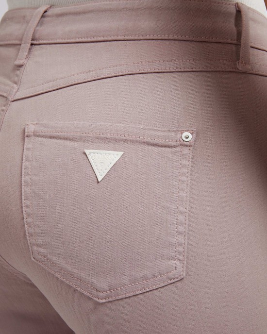 Mid-Rise Curvy Fit Skinny Denim Jeans In Rose Taupe Mid-Rise Curvy Fit Skinny Denim Jeans In Rose Taupe