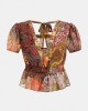 Eco Paisley Print Lila Top Eco Paisley Print Lila Top