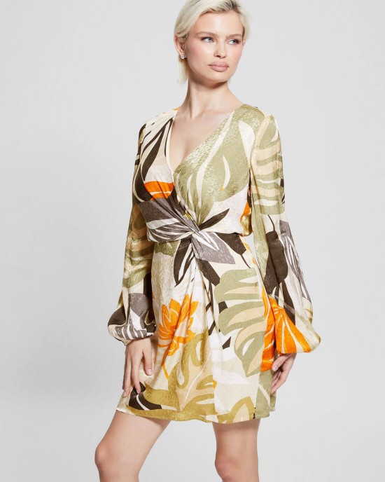 Palm Print Cassia Mini Dress Palm Print Cassia Mini Dress