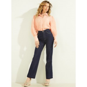Peach Rav Crinkle Shirt