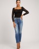 High-Rise Tapered Mom Denim Jeans In Vintage Mid Wash High-Rise Tapered Mom Denim Jeans In Vintage Mid Wash