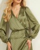 Green Polka Dot Wrap Top Green Polka Dot Wrap Top