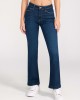 Mid-Rise Sexy Bootleg Cut Denim Jeans In Dark Wash Mid-Rise Sexy Bootleg Cut Denim Jeans In Dark Wash