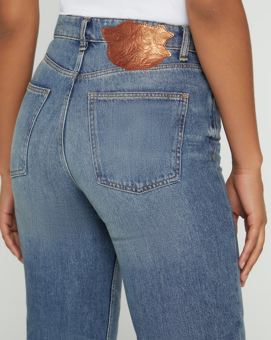 Eco High-Rise 80s Straight Leg Denim Jeans In Confidence Wash Eco High-Rise 80s Straight Leg Denim Jeans In Confidence Wash