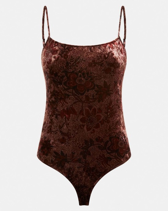 Spice Floral Jade Bodysuit Top Spice Floral Jade Bodysuit Top