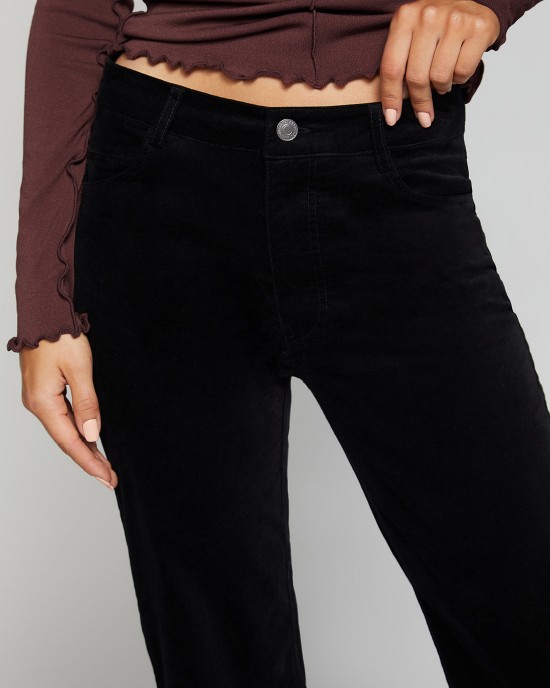 Mid-Rise Sexy Boot Denim Jeans In Jet Black Wash Mid-Rise Sexy Boot Denim Jeans In Jet Black Wash