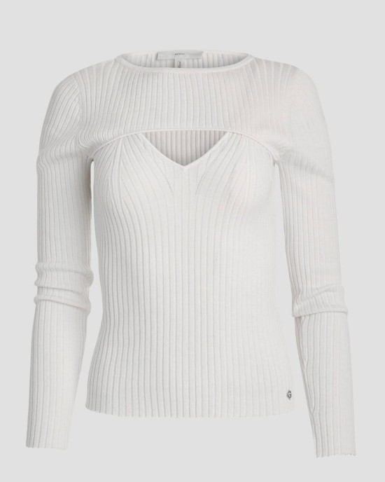 Eco White Marion Knit Top Eco White Marion Knit Top