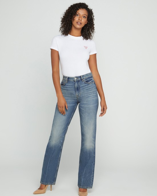 Eco High-Rise 80s Straight Leg Denim Jeans In Confidence Wash Eco High-Rise 80s Straight Leg Denim Jeans In Confidence Wash