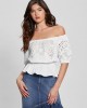 White Embroidered Lazo Top White Embroidered Lazo Top
