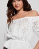 White Embroidered Lazo Top White Embroidered Lazo Top