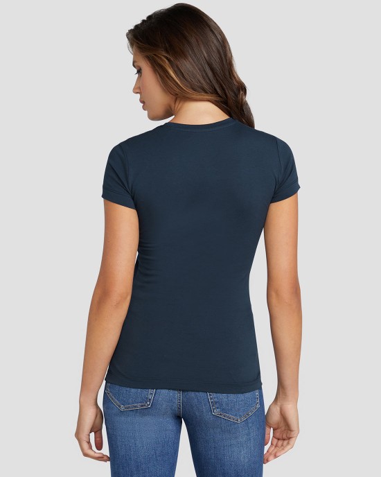 Eco Blackened Blue Adriana Logo T-Shirt Eco Blackened Blue Adriana Logo T-Shirt
