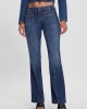 Eco Mid-Rise Bootleg Cut Chain Denim Jeans in Dark Wash Eco Mid-Rise Bootleg Cut Chain Denim Jeans in Dark Wash