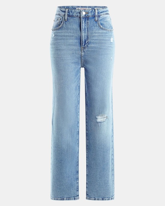 Eco High-Rise Melrose Wide Leg Denim Jeans In Target Blue Wash Eco High-Rise Melrose Wide Leg Denim Jeans In Target Blue Wash