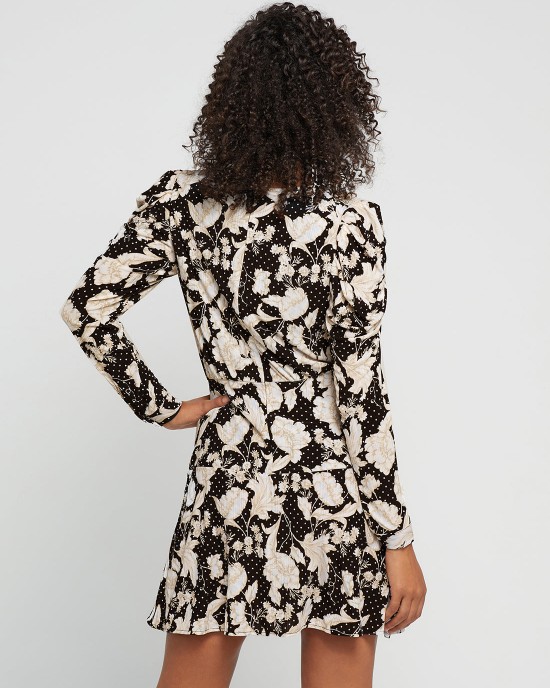 Soiree Floral Print Bernadette Mini Dress Soiree Floral Print Bernadette Mini Dress