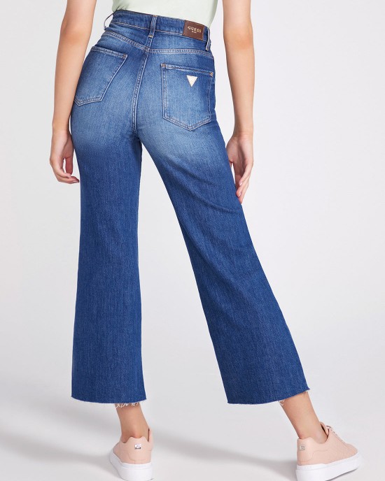 High-Rise Ankle Wide Leg Denim Jeans In Feel Free Wash High-Rise Ankle Wide Leg Denim Jeans In Feel Free Wash