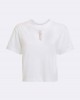 Eco White Caitlyn Active Crop T-Shirt