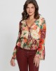 Floral Print Long Sleeve Demi Top Floral Print Long Sleeve Demi Top