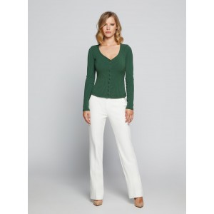 Eco Green Raylynn Rib Henley Top