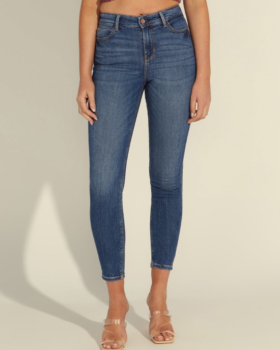High-Rise Skinny Denim Jeans In Carrie Mid Wash High-Rise Skinny Denim Jeans In Carrie Mid Wash