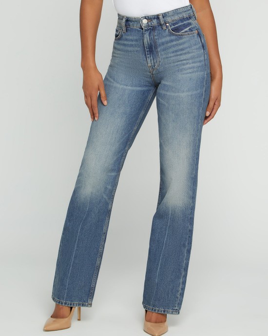 Eco High-Rise 80s Straight Leg Denim Jeans In Confidence Wash Eco High-Rise 80s Straight Leg Denim Jeans In Confidence Wash