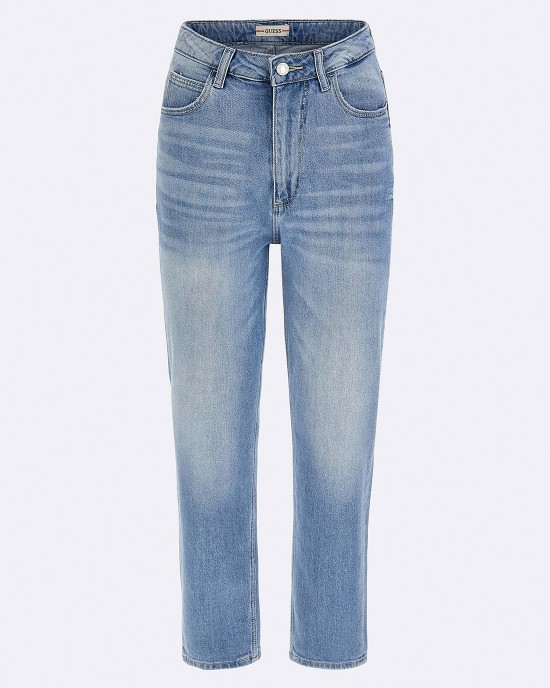 High-Rise Relaxed Fit Mom Denim Jeans In Bora Sky Wash High-Rise Relaxed Fit Mom Denim Jeans In Bora Sky Wash