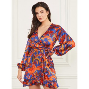 Marciano Betty Blue Wrap Mini Dress