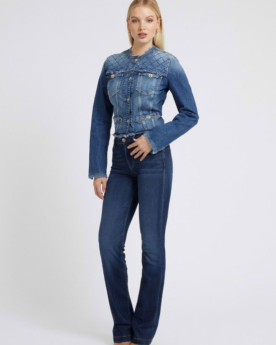Eco Mid-Rise Slim Sexy Boot Denim Jeans In Carrie Dark Wash Eco Mid-Rise Slim Sexy Boot Denim Jeans In Carrie Dark Wash