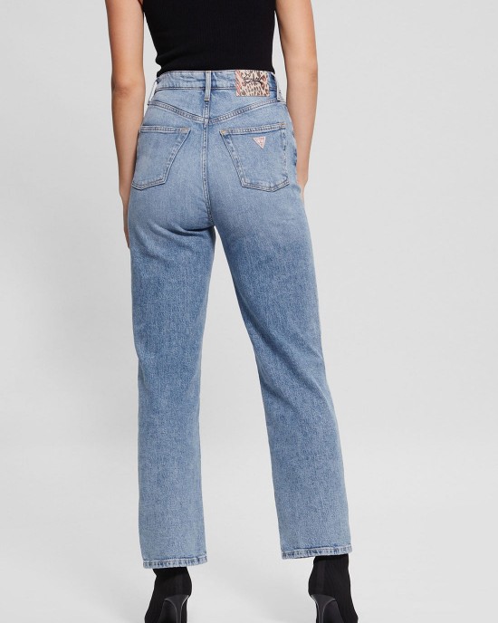 Eco High-Rise Melrose Wide Leg Denim Jeans In Target Blue Wash Eco High-Rise Melrose Wide Leg Denim Jeans In Target Blue Wash