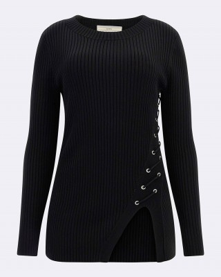 Black Irmine Knit Top