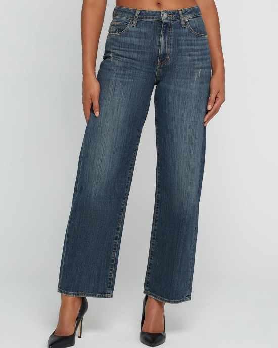 Eco High-Rise 90s Boyfriend Denim Jeans In Waterton Blue Wash Eco High-Rise 90s Boyfriend Denim Jeans In Waterton Blue Wash