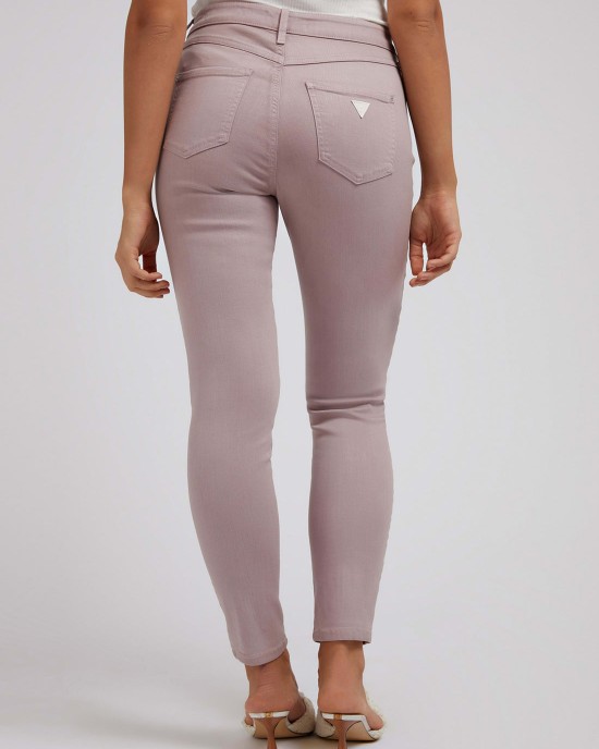 Mid-Rise Curvy Fit Skinny Denim Jeans In Rose Taupe Mid-Rise Curvy Fit Skinny Denim Jeans In Rose Taupe
