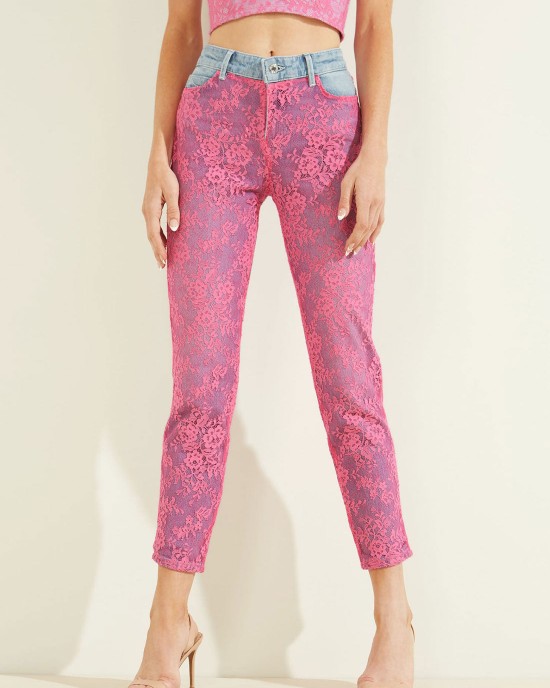 High-Rise 1981 Skinny Denim Jeans In Uxia Lace Wash High-Rise 1981 Skinny Denim Jeans In Uxia Lace Wash