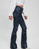 Eco High-Rise Flare Adeline Denim Jeans In Wild Flower Print Wash Eco High-Rise Flare Adeline Denim Jeans In Wild Flower Print Wash