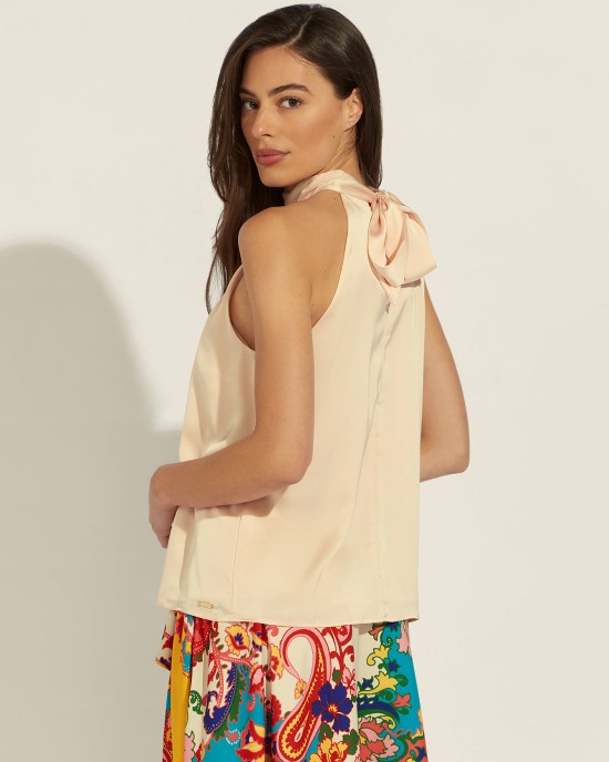 Marciano Blush Falling Floral Solid Top Marciano Blush Falling Floral Solid Top