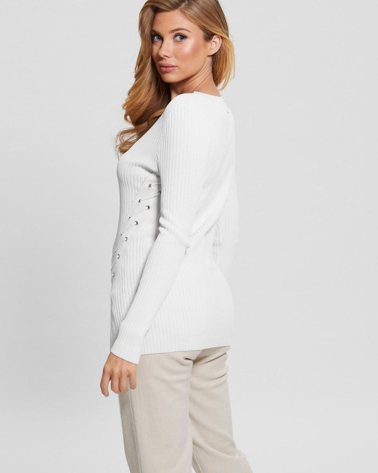 White Irmine Knit Top White Irmine Knit Top