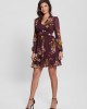 Eco Maroon Floral Brigida Mini Dress Eco Maroon Floral Brigida Mini Dress