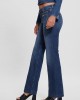 Eco Mid-Rise Bootleg Cut Chain Denim Jeans in Dark Wash Eco Mid-Rise Bootleg Cut Chain Denim Jeans in Dark Wash