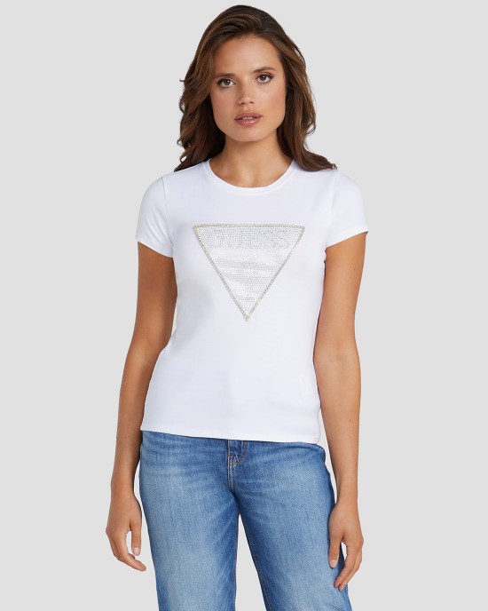 Eco White Crystal Logo T-Shirt Eco White Crystal Logo T-Shirt