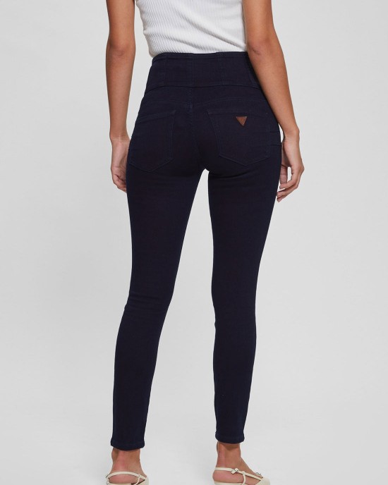 High-Rise Corset Shape Up Skinny Denim Jeans In Rinse Wash High-Rise Corset Shape Up Skinny Denim Jeans In Rinse Wash