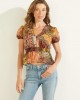 Eco Paisley Print Lila Top Eco Paisley Print Lila Top