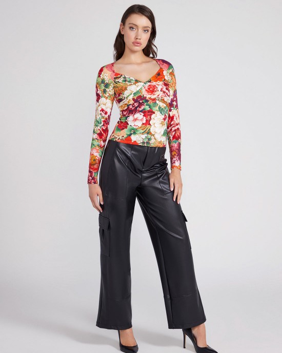Floral Print Dianna Long Sleeve Top Floral Print Dianna Long Sleeve Top