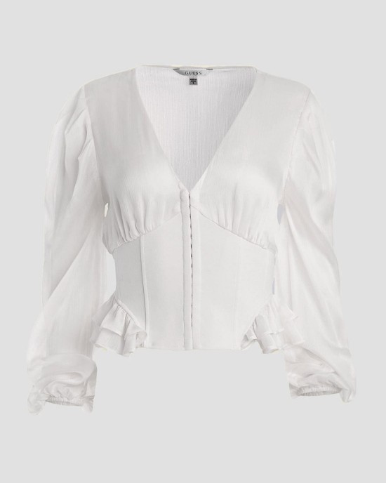 Eco Dove White Hamiri Corset Top Eco Dove White Hamiri Corset Top